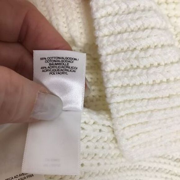Rachel Roy Womens October Pullover Sweater Ivory Long Sleeve Ribbed Trim XL New - Picture 6 of 8